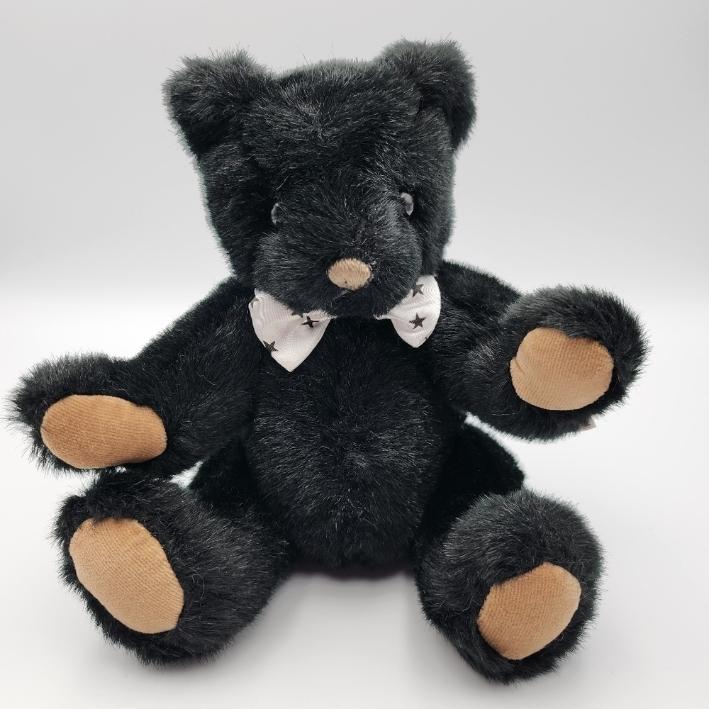 Vintage Gund Collectors Classic 1992 Black Jointed Bear Plush Stuffed Animal